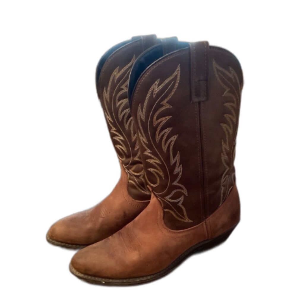LAREDO WOMENS SZ 9 KADI  DISTRESSED BROWN LEATHER  BOOTS